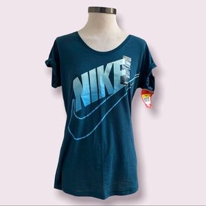 Women’s Nike Dark Turquoise Loose Fit Graphic Short Sleeve Tee - New W/Tags - SM